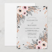 Blush Pink Divine Spring Wedding Kaart (Voorkant / Achterkant)