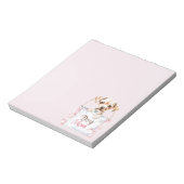 Blush Pink Dog Mom Bag Notitieblok (Linkerzijde)