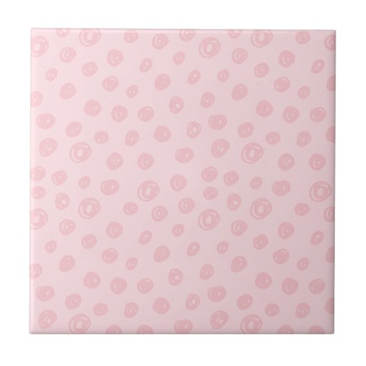 Blush Pink Dots Tegeltje (Voorkant)