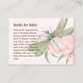 Blush Pink Dragonfly Floral Books for Baby geem QR Informatiekaartje (Voorkant)