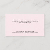 Blush Pink Drie foto | Minimale fotografie Visitekaartje (Achterkant)