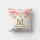 Blush Pink Drocatcher Monogram Nursery Decor Kussen (Voorkant)