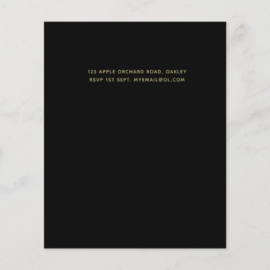 Blush Pink Dusty Blue Black Wedding Floral Budget (Achterkant)