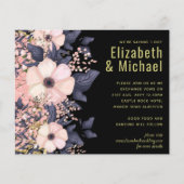 Blush Pink Dusty Blue Black Wedding Floral Budget (Voorkant)