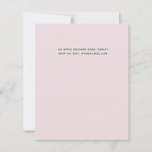 Blush Pink Dusty Blue Floral Wedal Budget (Achterkant)