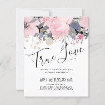 Blush Pink Dusty Blue Floral Wedal Budget