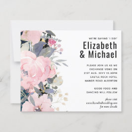Blush Pink Dusty Blue Floral Wedal Budget