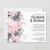 Blush Pink Dusty Blue Floral Wedal Budget (Voorkant)