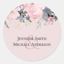 Blush Pink Dusty Blue Floral Wedal Budget