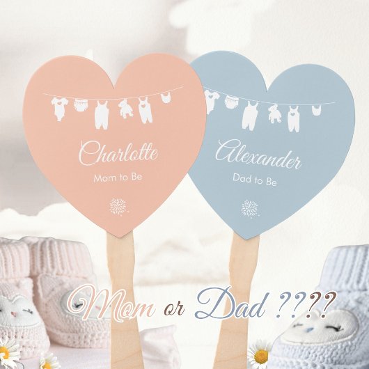 Blush Pink Dusty Blue Minimalist Baby shower Handwaaier