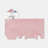 Blush Pink Dusty Blue Waterverf Peony Wedding Bedankdoosjes (Uitgevouwen)