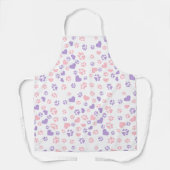 Blush Pink & Dusty Lavendel Hart & Kattenpoot Prin Schort (Voorkant)