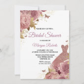 Blush Pink Dusty Roos Dress Vrijgezellenfeest Kaart (Voorkant)
