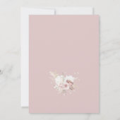 Blush Pink Dusty Roos Floral Sweet 16 Verjaardag Kaart (Achterkant)