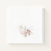 Blush Pink Dusty Roos Floral Wedding Gastenboek Notitieboek (Achterkant)