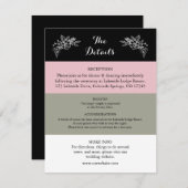 Blush Pink Dusty Sage Green Wedding Enclosure Kaar Informatiekaartje (Voorkant / Achterkant)