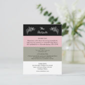 Blush Pink Dusty Sage Green Wedding Enclosure Kaar Informatiekaartje (Staand voorkant)