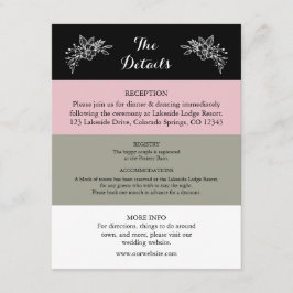 Blush Pink Dusty Sage Green Wedding Enclosure Kaar Informatiekaartje