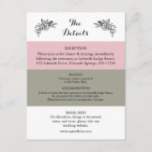 Blush Pink Dusty Sage Green Wedding Enclosure Kaar Informatiekaartje (Voorkant)