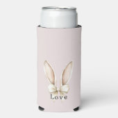 Blush Pink Easter Bunny Ears Bow Love Seltzer Blikjeskoeler (Seltzer Voorkant)