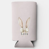 Blush Pink Easter Bunny Ears Bow Love Seltzer Blikjeskoeler (Voorkant)