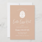 Blush Pink Easter Egg Hunt Invitation Kaart (Voorkant)