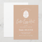 Blush Pink Easter Egg Hunt Invitation Kaart (Voorkant / Achterkant)