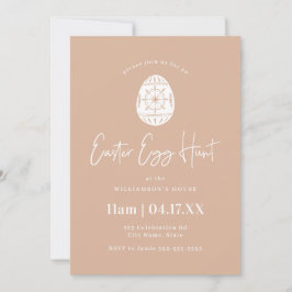Blush Pink Easter Egg Hunt Invitation Kaart