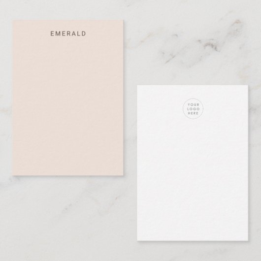 Blush Pink Edelsteen Display Kaart Visitekaartje (Voorkant / Achterkant)