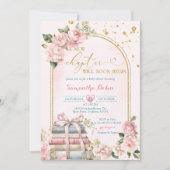 Blush Pink Een nieuwe Chapter Baby shower Invitati Kaart (Voorkant)