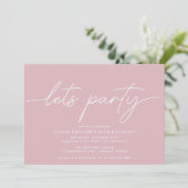 Blush Pink | Eenvoudig Modern Meisje Elke Leeftijd Kaart (Staand voorkant)