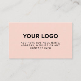 Blush Pink | Eenvoudige Logo van het bedrijf Visitekaartje