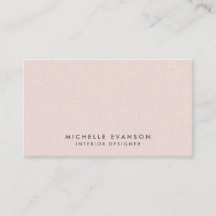  Blush Pink Eenvoudige minimalistische Linnen Visitekaartje