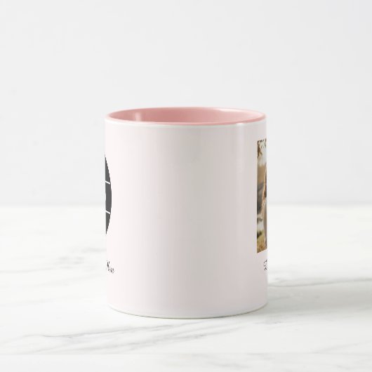 Blush Pink Elegance Coffee Mok - gepersonaliseerd (Midden)