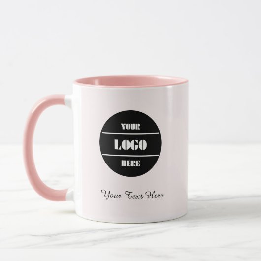 Blush Pink Elegance Coffee Mok - gepersonaliseerd (Links)