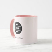 Blush Pink Elegance Coffee Mok - gepersonaliseerd (Voorkant links)