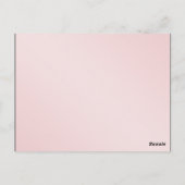 Blush Pink Elegance Trouwtafel Nummer Briefkaart (Achterkant)