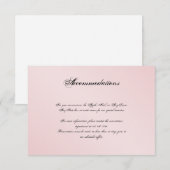 Blush Pink Elegance Wedding Insert Informatiekaartje (Voorkant / Achterkant)