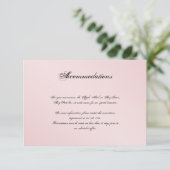 Blush Pink Elegance Wedding Insert Informatiekaartje (Staand voorkant)