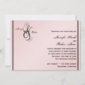 Blush Pink Elegance Wedding Uitnodiging (Voorkant)