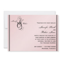 Blush Pink Elegance Wedding Uitnodiging