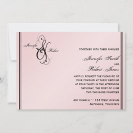 Blush Pink Elegance Wedding Uitnodiging