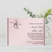 Blush Pink Elegance Wedding Uitnodiging (Staand voorkant)