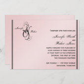 Blush Pink Elegance Wedding Uitnodiging (Voorkant / Achterkant)