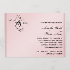 Blush Pink Elegance Wedding Uitnodiging