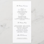 Blush Pink Elegant Bloemen Bruiloft Programma's (Achterkant)