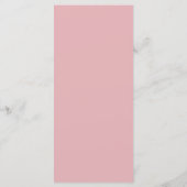 Blush Pink Elegant Botanisch Trouwmenu Menu (Achterkant)