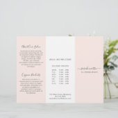 Blush Pink Elegant Business Trifold Brochure (Staand voorkant)