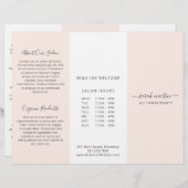 Blush Pink Elegant Business Trifold Brochure (Voorkant / Achterkant)
