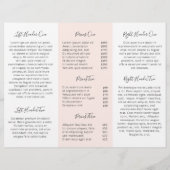 Blush Pink Elegant Business Trifold Brochure (Achterkant)